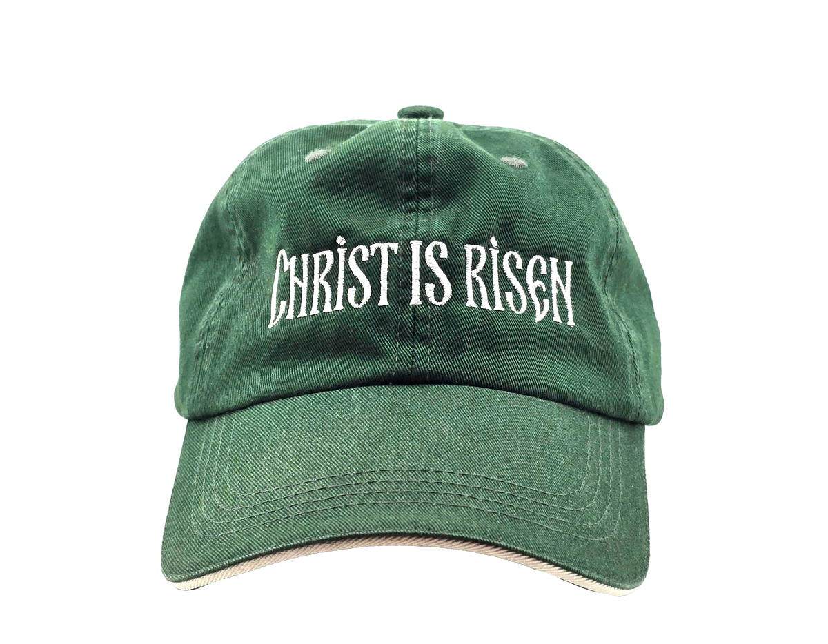 Christ Is Risen Hat — Forest Green