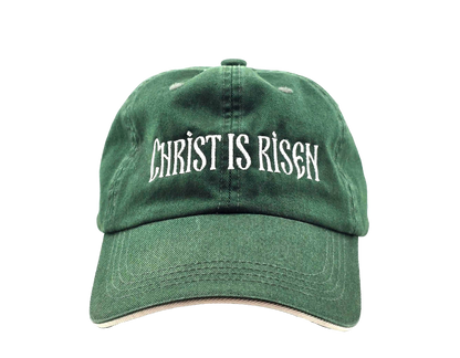 Christ Is Risen Hat — Forest Green