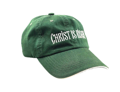 Christ Is Risen Hat — Forest Green